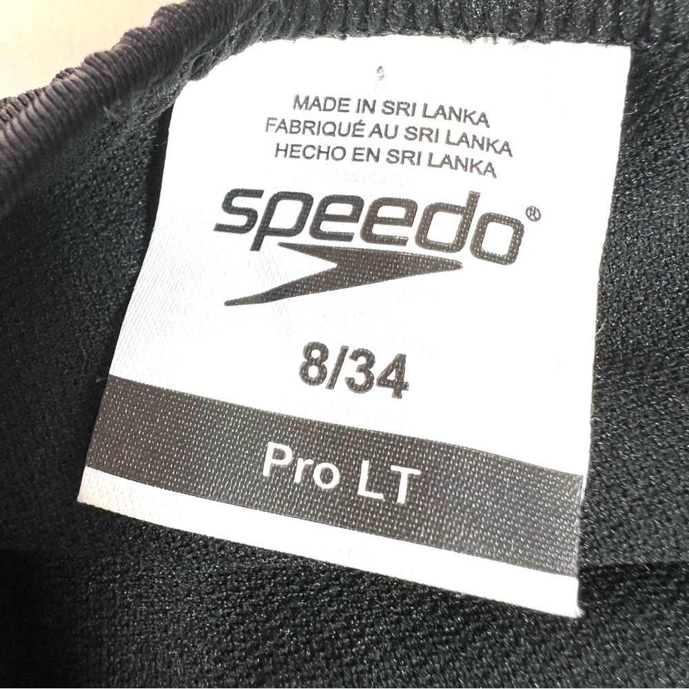 Speedo Pro Lt One-piece Swimsuit Black Size 8/34 - Picture 7 of 12